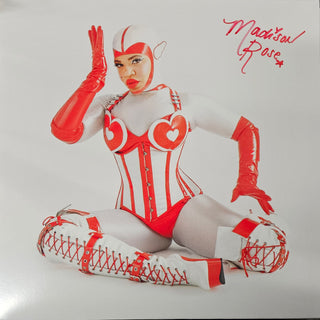 Madison Rose- Monochrome: The White Albm (Opaque Red & White Vinyl w/ Signed Cover)(Top Seam Split)