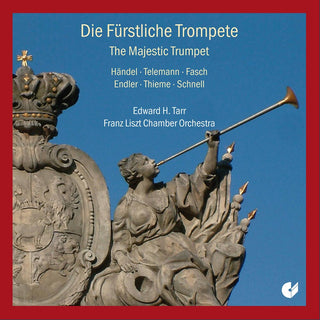 the album cover for Telemann / Tarr / Franz Liszt Chamber Orchestra - Majestic Trumpet
