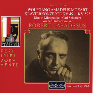 the album cover for ROBERT CASADESUS - Piano Concertos K 491 K 595