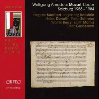 the album cover for Mozart / Seefried / Werba - Lieder