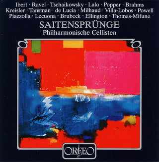 the album cover for Philharmonic Cellists / Ravel / Tchaikovsky / Lalo - Saitensprunge