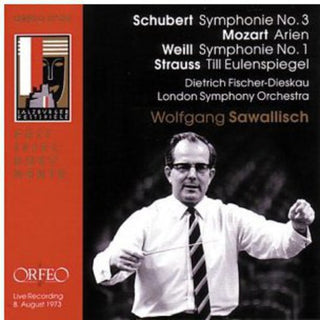 the album cover for Schubert / Mozart / Weill / Sawallisch / Lso - Symphony 3 / Konzert / Symphony 1