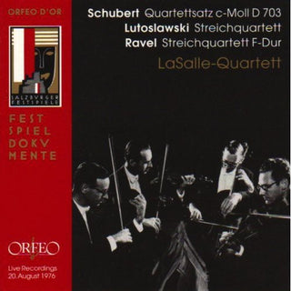 the album cover for Schubert / Lutoslawski / Ravel / La Salle Quartet - Quartets