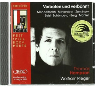 the album cover for Mendelssohn / Meyerbeer / Zeisl / Schonberg - Verboten Und Verbannt