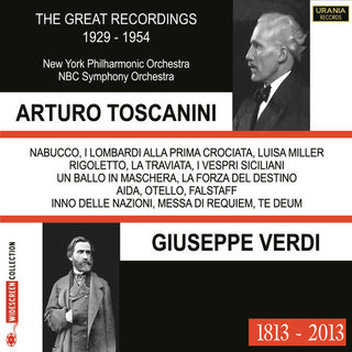 the album cover for G Verdi - Great Recordings 1929-54