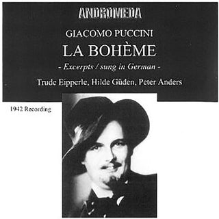 the album cover for Puccini / Anders / Eipperle / Guden - La Boheme-Hlts