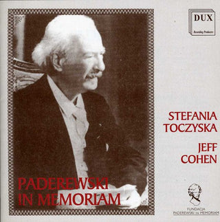 the album cover for Paderewski / Saint-Saens / Toczyska / Cohen - Paderewski in Memoriam