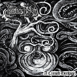 the album cover for Dodsferd - A Cursed Heritage