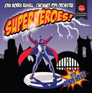 the album cover for John Morris Russell - Superheroes
