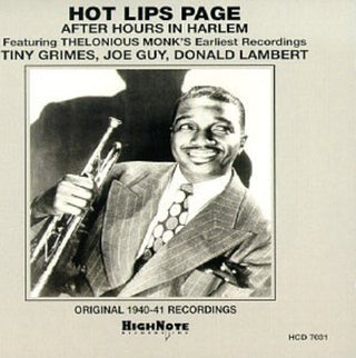 the album cover for Hot Lips Page - After Hours at Minton's