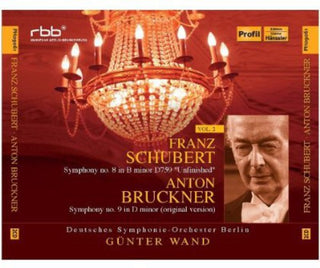 the album cover for Günter Wand - Schubert Bruckner 2: Symphony No 8 & Symphony No 9