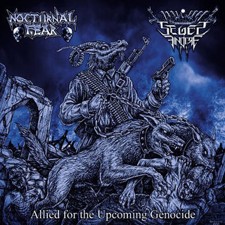 the album cover for Nocturnal Fear - Allied for the Upcoming Genocide