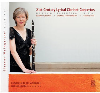 the album cover for Eleanor Weingartner - 21st Century Lyrical Clarinet Concertos
