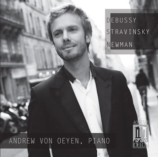 the album cover for Debussy / Von Andrew Oeyen - Debussy Stravinsky Newman