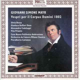 the album cover for Mayr / Bossa / Belfiori Doro / Codeluppi - Vespri Per Il Corpus Domini 1802