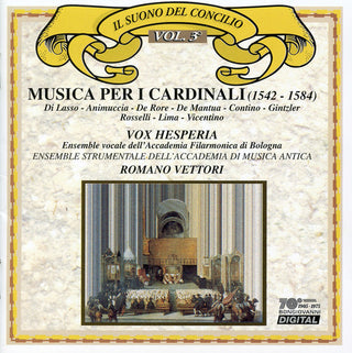 the album cover for Contino / Romano Vettori - Musica Per I Cardinali