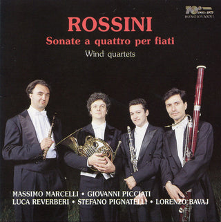 the album cover for Rossini / Mercelli / Reverberi - Sonate a Quattro Per Fiati