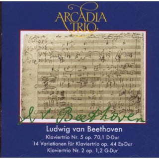 the album cover for Arcadia - Piano Trio No 5