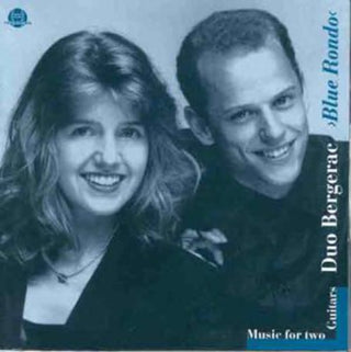 the album cover for Duo Bergerac - Blue Rondo: Works for 2 Guitars