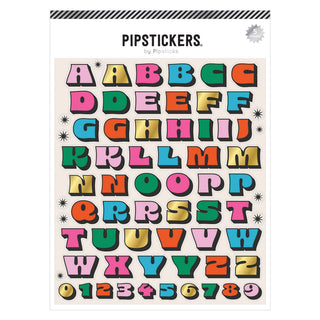 Color Me Retro Big Alphabet Stickers (5 sheets)