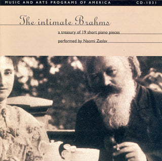 the album cover for Naomi Zaslav - Intimate Brahms: 19 Short Piano Works