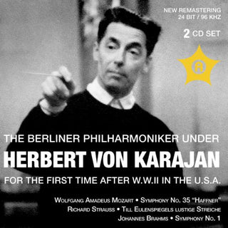 the album cover for Mozart / Strauss / Brahms / Von Karajan - Berliner Philharmonic Under Herbert Von Karajan