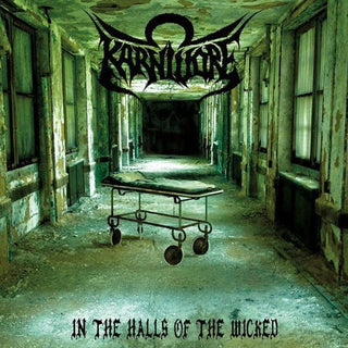 the album cover for Karnivore - In the Halls of the Wicked