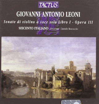 the album cover for Leoni - Sonate Di Violino a Voc