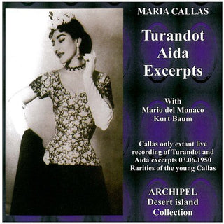 the album cover for Verdi / Puccini / Callas - Turandot & Aida Szenen Sudamer
