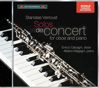 the album cover for Verroust - Solos de Concert for Oboe & Piano