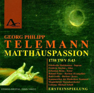 the album cover for Telemann / Holzhausen - Matthaus-Passion (1758)