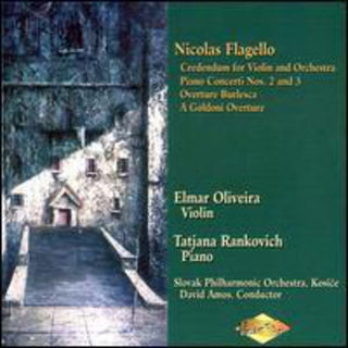 the album cover for David Amos - Music Of Nicolas Flagello