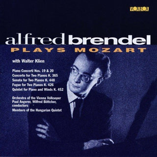 the album cover for Alfred Brendel - Piano Concertos 19 & 20 / Works for 2 Pianos