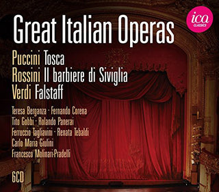 the album cover for Puccini / Verdi / Rossini / Giulini / Tebaldi - Great Italian Operas