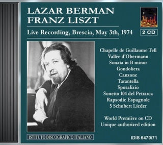 the album cover for Lazar Berman - Pno Works