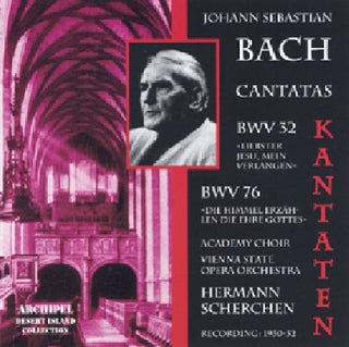 the album cover for J Bach S / Scherchen - Kantaten BW 32 & BW 76 Liebste