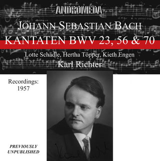 the album cover for J Bach S / Richter - Kantaten BWV 23 56 & 70