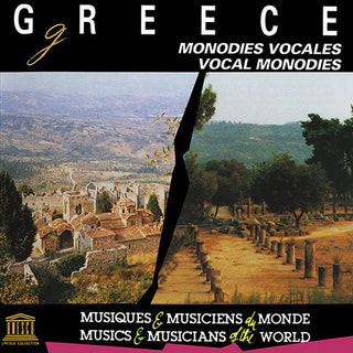 the album cover for Greece Vocal Monodies / Various - Greece: Vocal Monodies