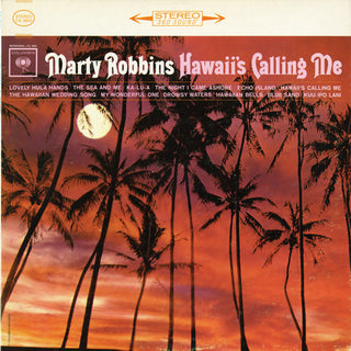 the album cover for Marty Robbins - Hawaii's Calling Me