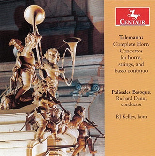the album cover for Telemann / Dunn / Kelley / Palisades Baroque - Complete Horn Cons