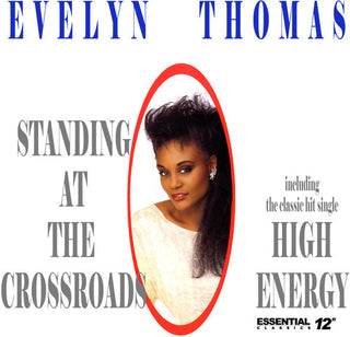 the album cover for Evelyn Thomas - Standing at the Crossroads / High Energy