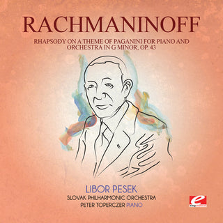 the album cover for Slovak Philharmonic Orchestra - Rhapsody on Theme Paganini Piano & Orch G Min