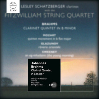 the album cover for Brahms / Fitzwilliam String Quartet / Schatzberger - Clarinet Quintet