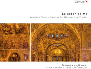 the album cover for Albinoni / Vivaldi / Camerata Degli Amici - La Serenissima - Venetian Church Sonatas