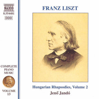 the album cover for JenÅ‘ JandÃ³ - Complete Piano Music 13 / Hungarian Rhapsodies 2