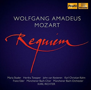 the album cover for Mozart / Stader / Munich Bach Choir & Orchestra - Requiem