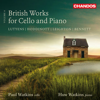 the album cover for Leighton / Paul Watkins - British Works for Cello & Piano 4