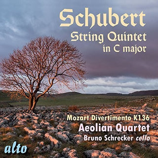 the album cover for Schubert / Mozart / Aeolian Quartet / Schrecker - String Quintet in C Major / Divertimento in D