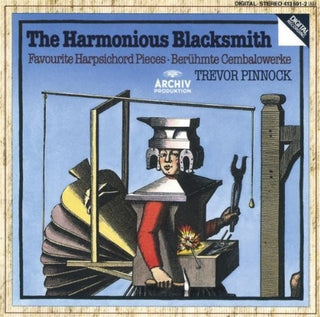 the album cover for Trevor Pinnock - Harmonious Blacksmith / Harpsichord Solos