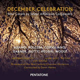 the album cover for Heggie / Delan / Volti Chorus / New Century - December Celebration - New Carols By Seven America